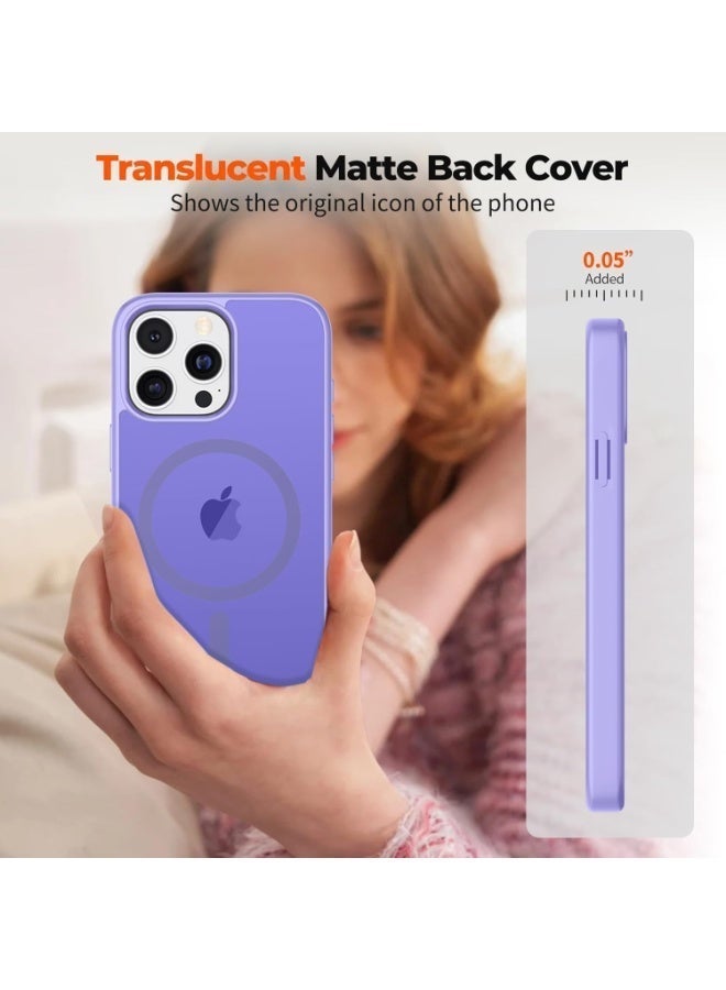 ACLIX Magnetic Case for iPhone 16 Pro Max [Shockproof & Slim] Matte Transparent Hard Back Cover with high-Grade Protection | Light Purple - Image 5